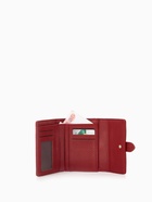 Кошелёк женский на кнопке, цвет красный - фото 47662178