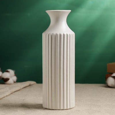 Ваза «Ингер», 24×8 см, керамика, белая