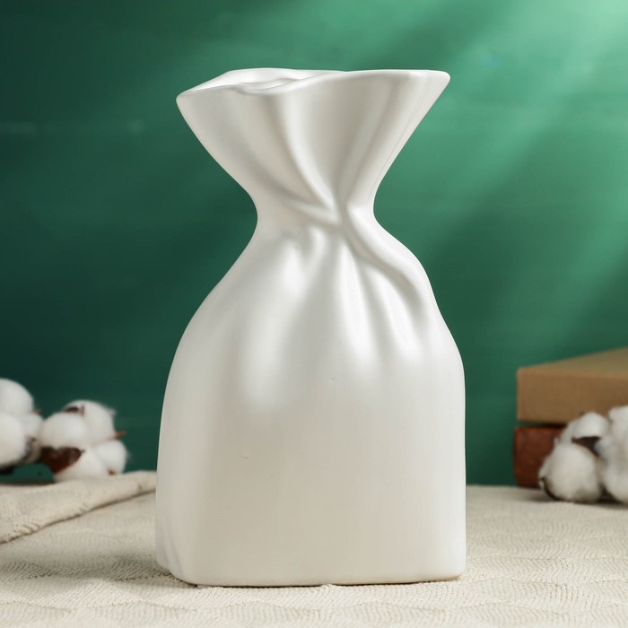 Ваза «Пэйс», 23×12 см, керамика, белая - Фото 1