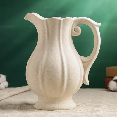 Ваза «Кувшинчик», 22×17 см, керамика, бежевая