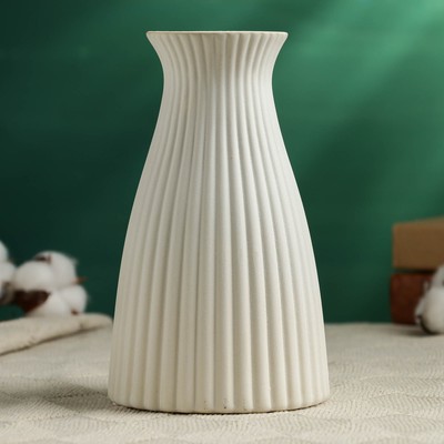 Ваза «Ингер», 18×11 см, керамика, белая