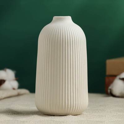Ваза «Ингер», 14×8 см, керамика, белая