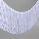 Тесьма декоративная «Бахрома», 20 см, 5±0.5 м, белая - Фото 1