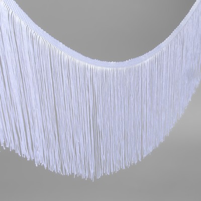 Тесьма декоративная «Бахрома», 20 см, 5±0.5 м, белая