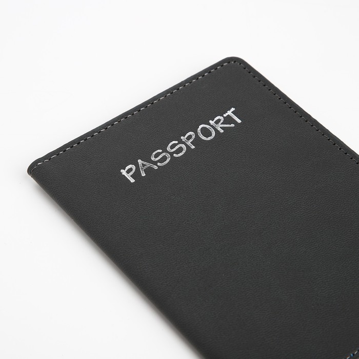 Обложка для паспорта, цвет тёмно-серый