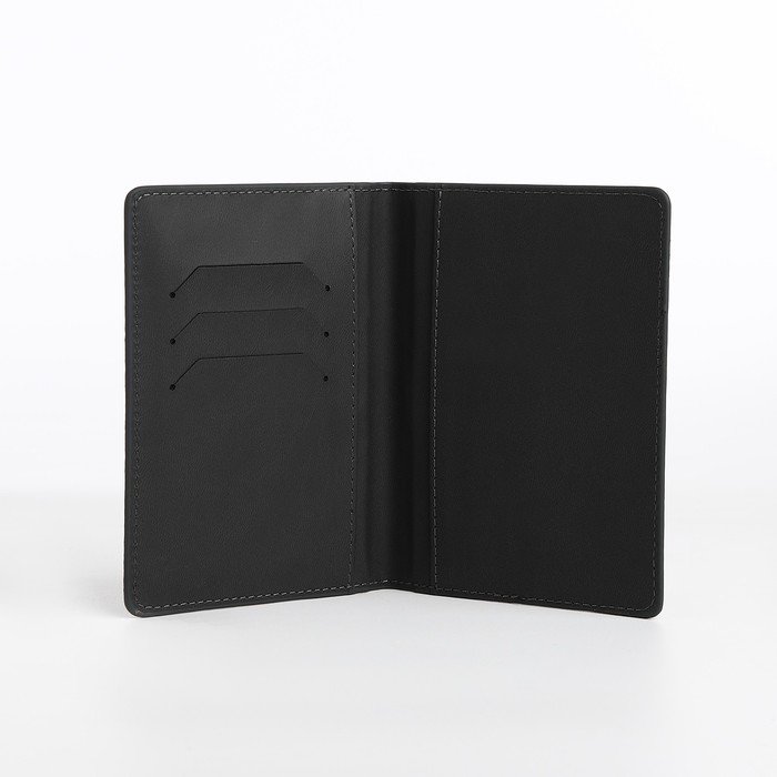 Обложка для паспорта, цвет тёмно-серый