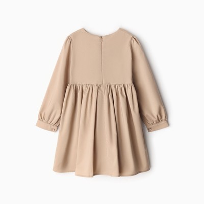 Платье для девочки MINAKU: Basic Line, бежевое, рост 92-98 см