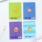 МИКС блокнотов в клетку А6, 12 листов «Смайлы» (комплект 4 шт) - фото 24388701