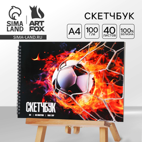 Скетчбук А4, 40 л. 100 г/м "Футбол" 9823241