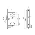 Замок врезной АЛЛЮР ЗВ 7-132/85 BL, с ручкой, матовый черный  (артикул 10218856)  большой выбор товаров оптом и в розницу по низким ценам с доставкой