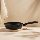 Сковорода с высоким бортом SL Home, d=24 см, h=6.3 см, антипригарное покрытие, индукция, кованый алюминий, чёрная - Фото 3