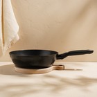 Сковорода с высоким бортом SL Home, d=26 см, h=7 см, антипригарное покрытие, индукция, кованый алюминий, чёрная - Фото 3