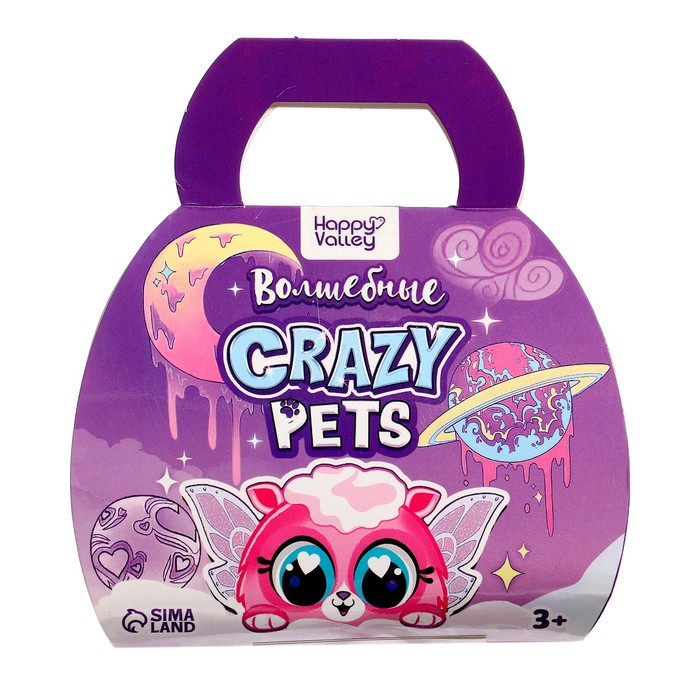 Игрушка-сюрприз «Волшебный» Crazy Pets, с наклейками, розовый, МИКС - фото 1909403704