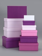 Набор подарочных коробок 10 в 1 «Оттенки фиолетового», 30.5×20×13 - 12×6.5×4 см - Фото 2