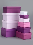 Набор подарочных коробок 10 в 1 «Оттенки фиолетового», 30.5×20×13 - 12×6.5×4 см - Фото 3