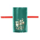 Мешок "Подарок от Деда Мороза", атлас, с завязками, зелёный, 20х30 см - Фото 2