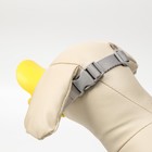 Намордник, размер S, ОМ 12 см, ОШ 17-30 см, фиксирующий, силикон, жёлтый - Фото 2