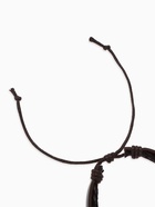 Браслет кожа "Хиппи" бусина, цвет коричневый,d=6см - фото 809267229