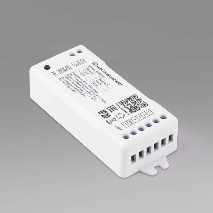 Умный контроллёр для светодиодных лент Elektrostandard, 12/24V RGBWW, 5А, WiFi, IP20 - фото 1909404968