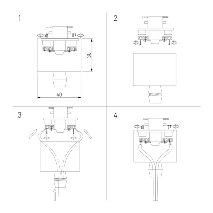Коннектор для подвеса Elektrostandard, 35x32x54 мм, IP20 - фото 1885866148
