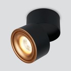 Светильник потолочный акцентный (спот) Elektrostandard, Klips LED 15 Вт, 100x100x106 мм, IP20, цвет чёрный матовый/золото - фото 4153274