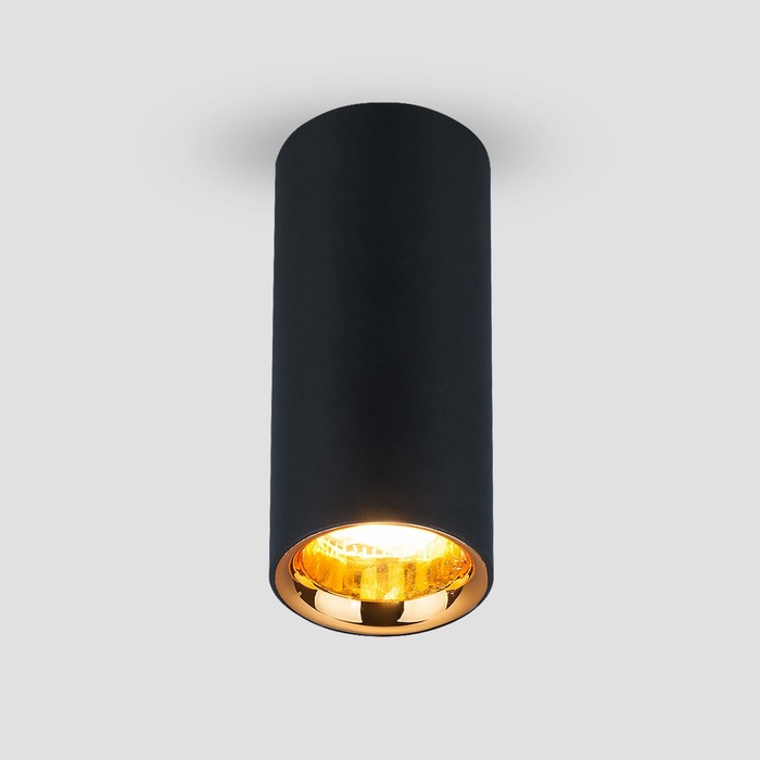 Светильник потолочный акцентный (спот) Elektrostandard, DLR030 LED 12 Вт, 55x55x120 мм, IP20, цвет чёрный матовый/золото