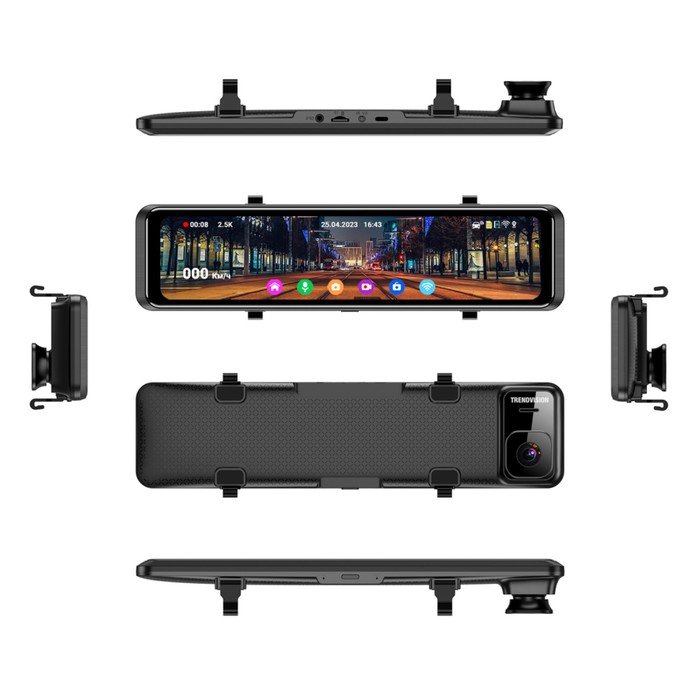 Видеорегистратор-зеркало TrendVision MR-1100, 2 камеры, Full HD, 1920х1080, 290х70 мм - фото 51560264