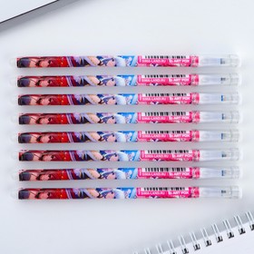 Ручка пластик пиши-стирай с колпачком «Сакура», синяя паста, гелевая 0,5 мм