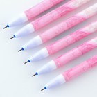 Ручка пластик пиши-стирай с колпачком «Мрамор», синяя паста, гелевая 0.5 мм - Фото 2