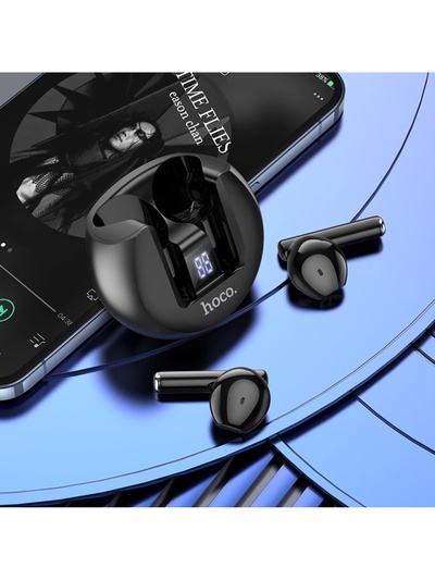 Наушники беспроводные Hoco EW32, TWS, вкладыши, Bluetooth 5.3, 30/300 мАч, шумоподавление, чёрные