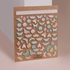 Наклейки для ногтей «Бабочки и цветы», объёмные, разноцветные - фото 320737000