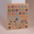 Наклейки для ногтей «Мозаика», объёмные, разноцветные - фото 11614474