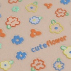 Наклейки для ногтей «Cute flowers», объёмные, разноцветные - Фото 3