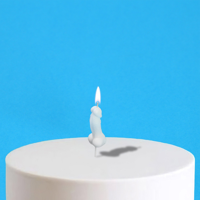 Свеча в торт 18+, белая, 2 х 4,5 см - Фото 1
