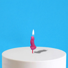 Свеча в торт 18+, розовая , 2 х 4,5 см - Фото 1
