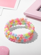 Браслет-пружинка детский «Выбражулька» бусинки, d=6 см три ряда, цветной - Фото 6