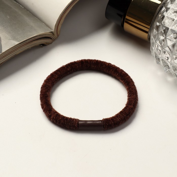 

Резинка для волос "Спорт" классика бархат, 5 см, коричневый