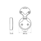 Ручка кнопка CAPPIO RK133 мебельная, цвет графит - фото 807628554