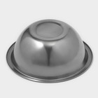 Миска из нержавеющей стали Доляна, 1 л, d=18 см, толщина 0.3 мм, цвет хромированный - Фото 3