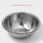 Миска Доляна, 1.4 л, d=20.5 см, толщина 0.3 мм, нержавеющая сталь, хромированная - Фото 2
