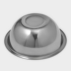 Миска из нержавеющей стали Доляна, 1,9 л, d=22,5 см, толщина 0,3 мм, цвет хромированный - Фото 3