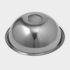 Миска из нержавеющей стали Доляна, 4 л, d=29 см, толщина 0,3 мм, цвет хромированный - Фото 3