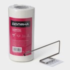 Салфетки в рулоне многоразовые безворсовые в наборе с держателем Доляна, 100 шт., 20×20 см, белые - Фото 6