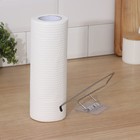 Салфетки в рулоне многоразовые безворсовые в наборе с держателем Доляна, 50 шт., 25×25 см, белые - Фото 2