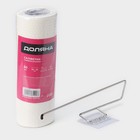 Салфетки в рулоне многоразовые безворсовые в наборе с держателем Доляна, 50 шт., 25×25 см, белые - Фото 6