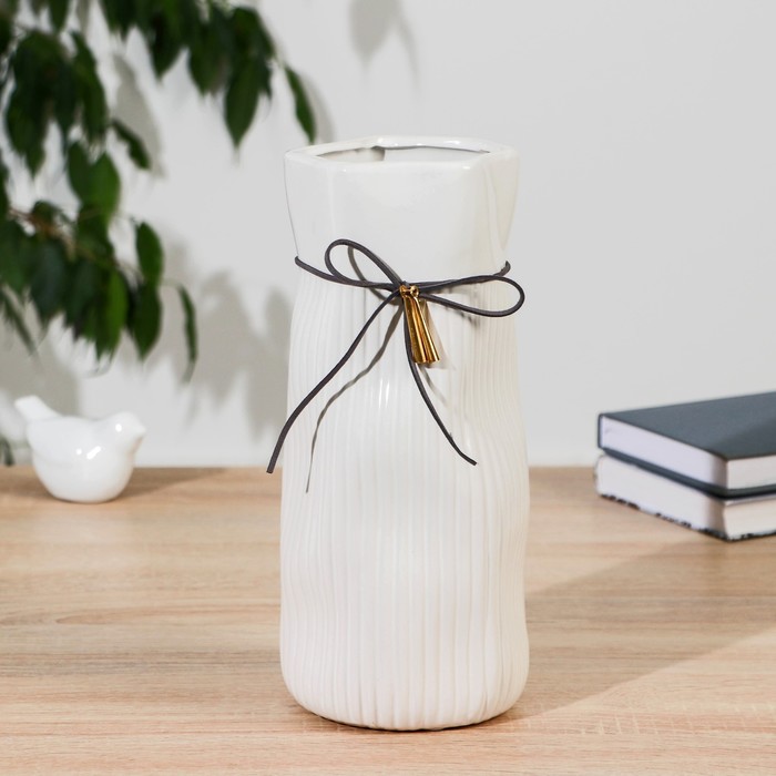 Ваза «Блез», h=26.5 см, керамика, белая - Фото 1