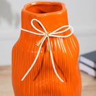 Ваза керамика настольная "Блез" форма, 32 см, оранжевый - Фото 2