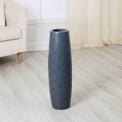 Ваза напольная «Рогнеда», h=60 см, керамика, серая