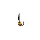 Мормышка Столбик чёрный, лайм глаз + шар гранен золотой, вес 0.25 г - Фото 2