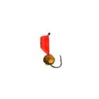 Мормышка Столбик красный, чёрная полоска + шар золотой, вес 0.9 г - Фото 2